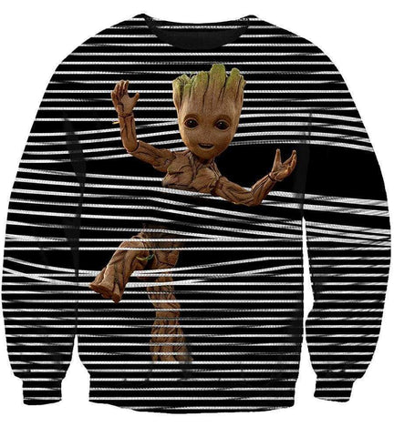 Image of Groot funny - 3D Hoodie, Zip-Up, Sweatshirt, T-Shirt