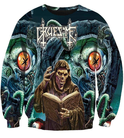 Image of Funny Gruesome Hoodies - Pullover Blue Hoodie