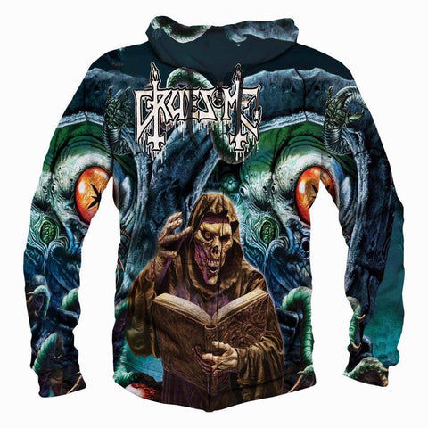 Image of Funny Gruesome Hoodies - Pullover Blue Hoodie