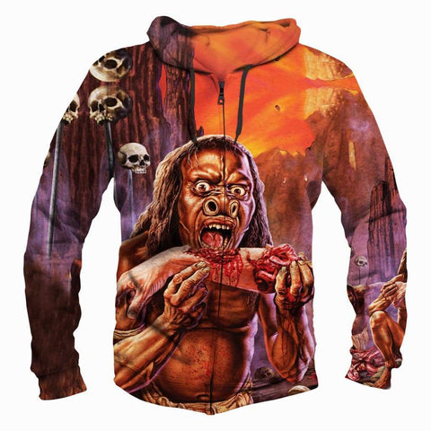 Image of Funny Gruesome Hoodies - Pullover Yellow Hoodie