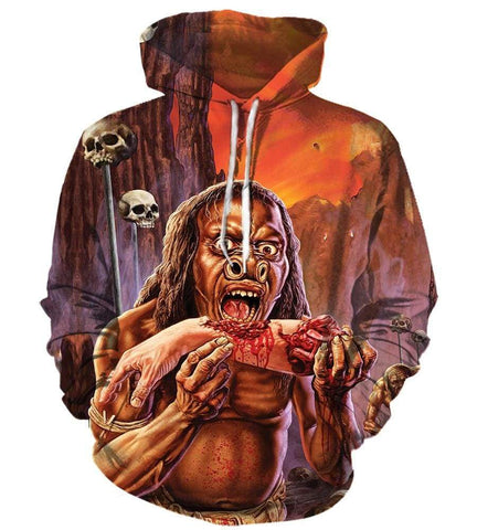 Image of Funny Gruesome Hoodies - Pullover Yellow Hoodie