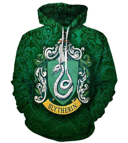 Image of Harry Potter Slytherin Hoodies - Pullover Green Hoodie