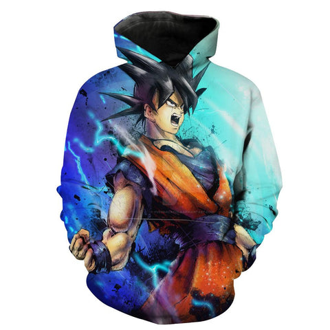 Image of Goku Power Up Hoodie - Goku Dragon Ball Clothes