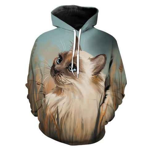 Image of Beautiful Cat Hoodie - Animal Clothing