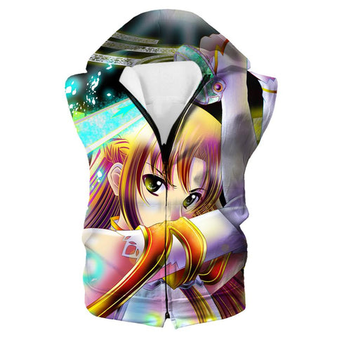 Image of Sword Art Online Yuuki Asuna Hoodies - Pullover Fighting Hoodie