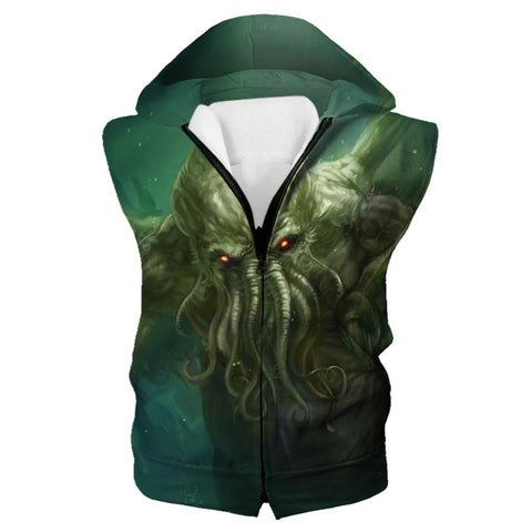 Image of Charging Cthulhu Hoodies - Pullover Nerd Gaming Cthulhu Hoodie