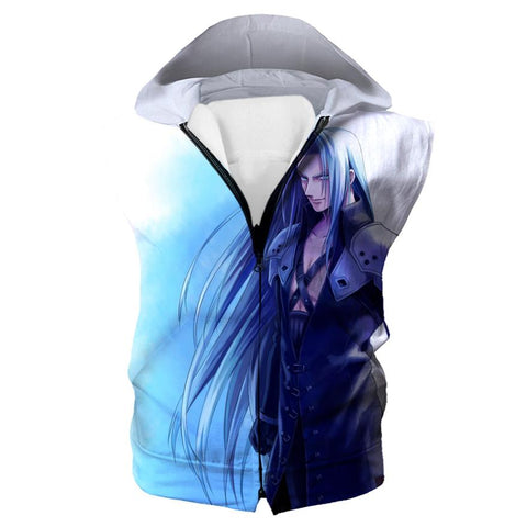 Image of Final Fantasy Sephiroth Hoodies -  Pullover Blue Hoodie