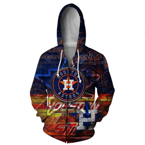 Image of Houston Astros Hoodies - Pullover Black Hoodie