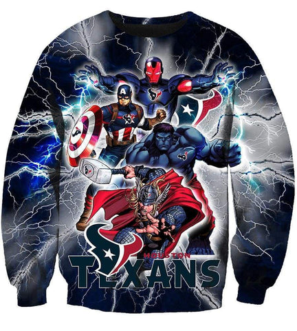 Image of The Avengers Houston Texans Hoodies - Pullover Black Hoodie