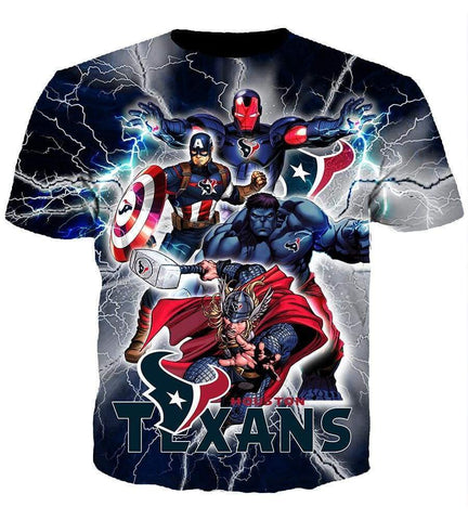 Image of The Avengers Houston Texans Hoodies - Pullover Black Hoodie