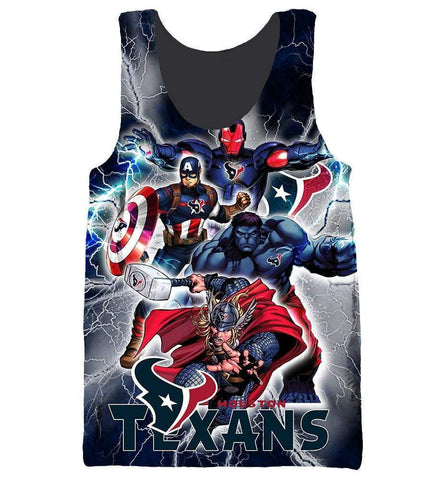 Image of The Avengers Houston Texans Hoodies - Pullover Black Hoodie