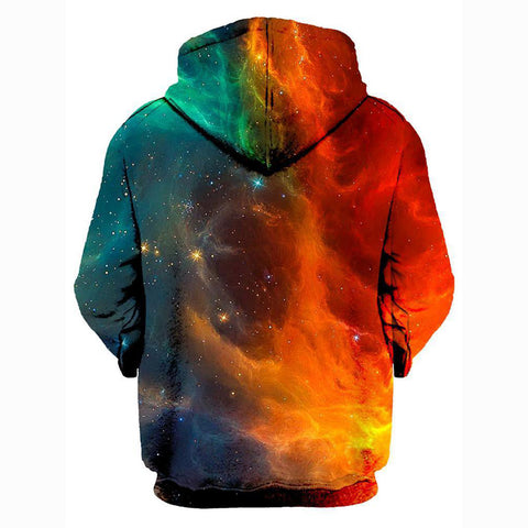 Image of Fire and Ice Galaxy Unisex Hoodie