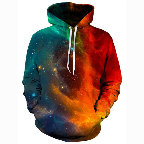 Image of Fire and Ice Galaxy Unisex Hoodie