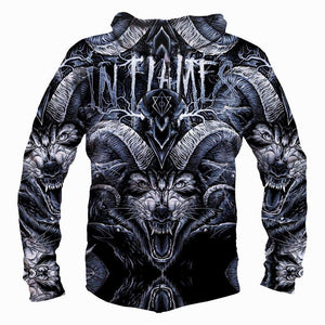 In Flames Hoodies - Pullover Black Hoodie