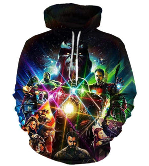 Marvel Heroes Infinity War Hoodies - Pullover Black 3D Hoodie