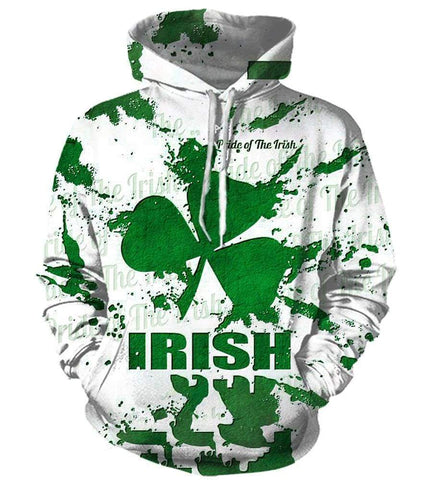 Image of Irish Hoodies - Pullover White Hoodie