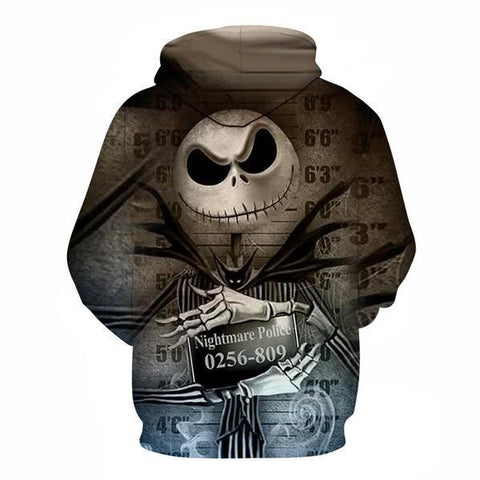 Image of Nightmare Before Christmas Jack Hoodies - Nightmare Before Christmas Hoodies - Jack Police Pull Over Hoodie