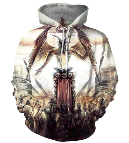 Image of Job For A Cowboy Hoodies - Pullover White Hoodie