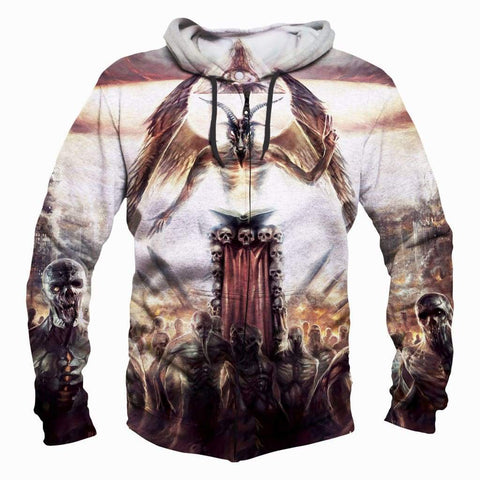 Image of Job For A Cowboy Hoodies - Pullover White Hoodie