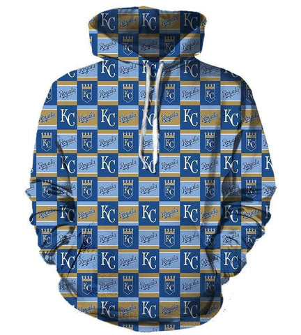 Image of Kansas City Royals Hoodies - Pullover Blue Hoodie