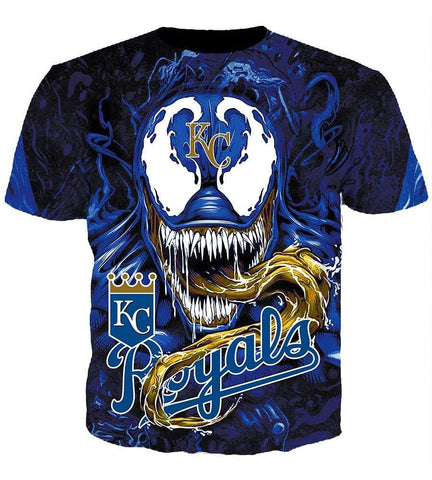 Image of Kansas City Royals Venom Hoodies - Pullover Blue Hoodie