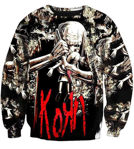 Image of Korn Old Hoodies - Pullover Black Hoodie