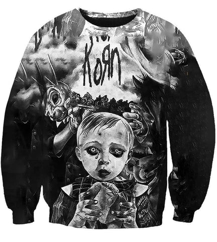 Image of Korn Kid Hoodies - Pullover Black Hoodie