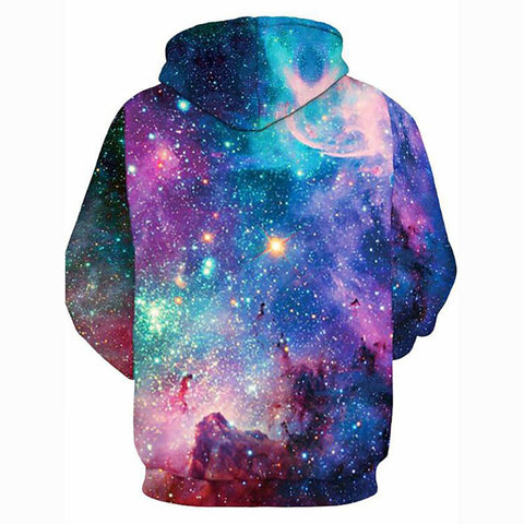 Image of 3D Galaxy Hoodie - Hooded Active Slip-on Pullover