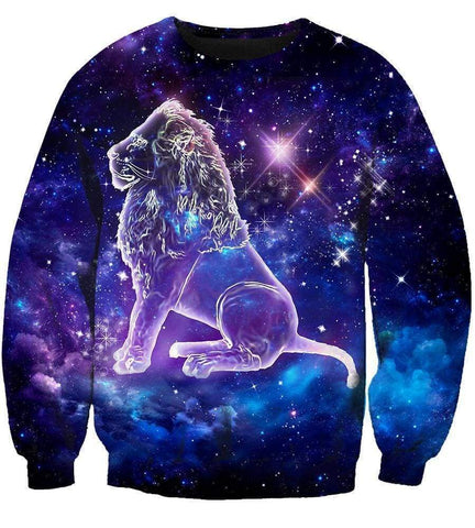 Image of Horoscope Leo Hoodies - Pullover Black Hoodie