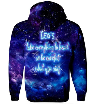 Horoscope Leo Hoodies - Pullover Black Hoodie