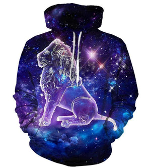 Horoscope Leo Hoodies - Pullover Black Hoodie