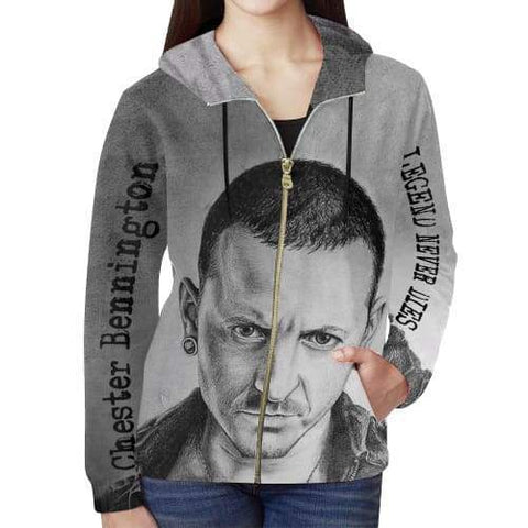 Image of Linkin Park Bennington Sweatshirts - Grey 3D Sweatshirt