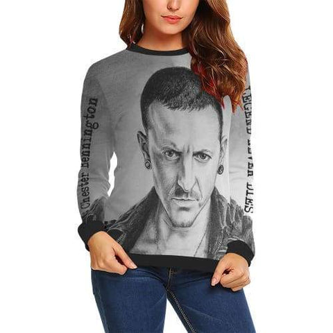 Image of Linkin Park Bennington Sweatshirts - Grey 3D Sweatshirt