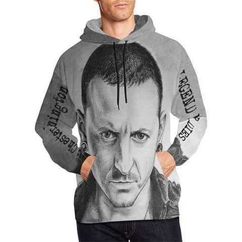 Image of Linkin Park Bennington Sweatshirts - Grey 3D Sweatshirt