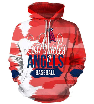 Los Angeles Angels Of Anaheim Hoodies - Pullover Red Hoodie