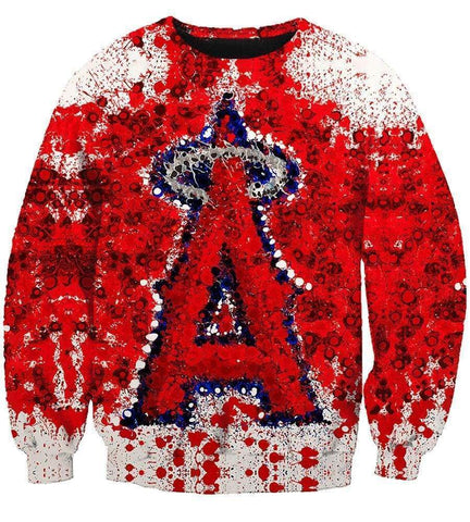 Image of Los Angeles Angels Of Anaheim Hoodies - Pullover Red Hoodie