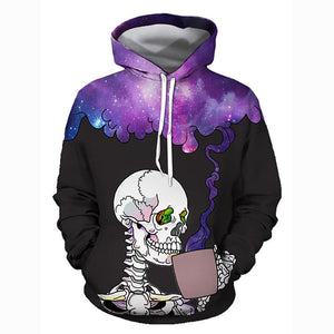 Geometric Hoodie 3D Printed Hooded Basic Halloween Pullover