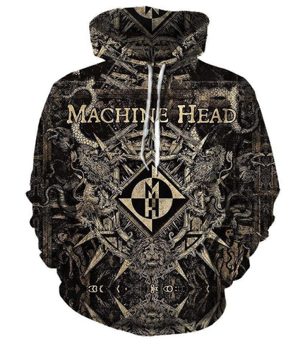 Image of Machine Head Hoodies - Pullover Black Hoodie