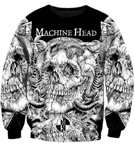 Image of Machine Head Hoodies - Pullover White Hoodie