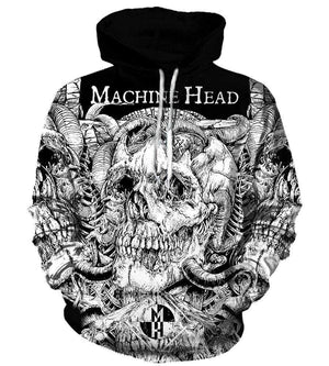 Machine Head Hoodies - Pullover White Hoodie