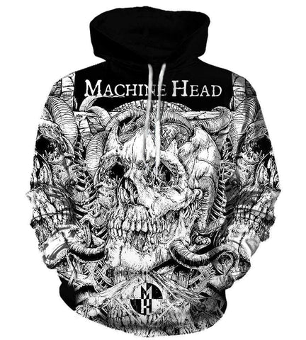 Image of Machine Head Hoodies - Pullover White Hoodie