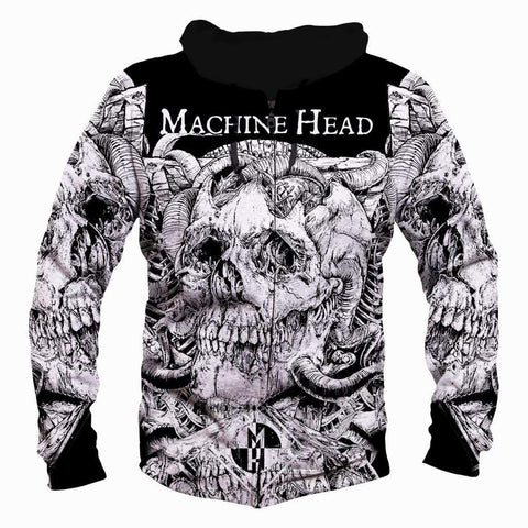 Image of Machine Head Hoodies - Pullover White Hoodie