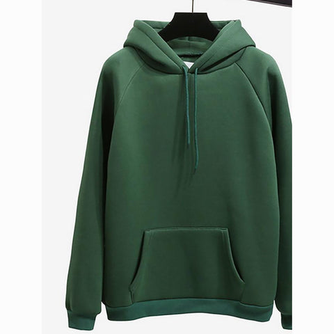 Image of Solid Colored Hoodie - Hooded Basic Pullover