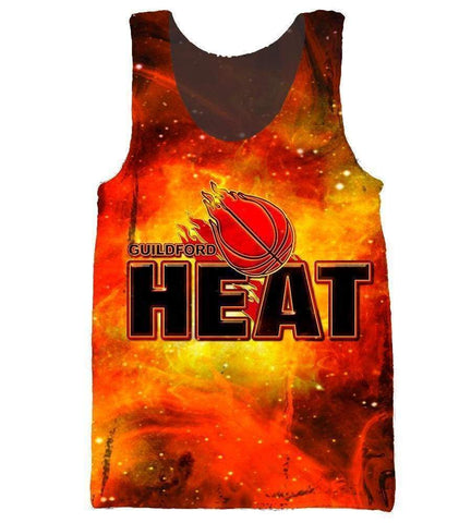Image of Basketball Miami Heat Hoodies - Zip Up Red 3D Hoodie