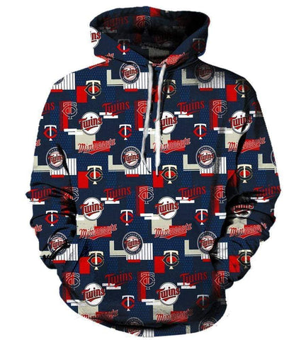 Image of Minnesota Twins Hoodies - Pullover Blue Hoodie