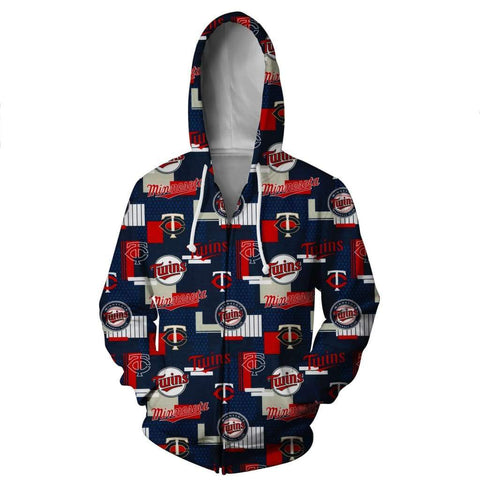 Image of Minnesota Twins Hoodies - Pullover Blue Hoodie