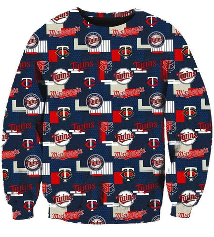 Image of Minnesota Twins Hoodies - Pullover Blue Hoodie