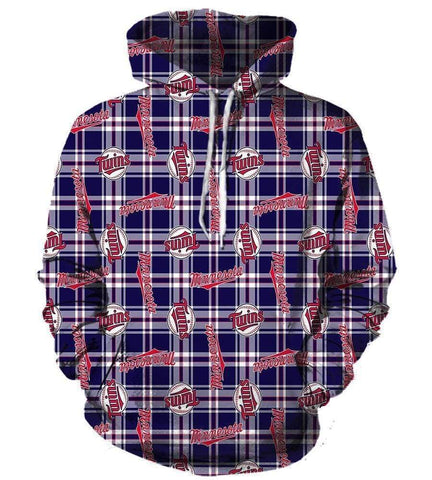 Image of Minnesota Twins Hoodies - Pullover Blue Hoodie