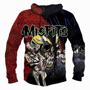 Misfits Hoodies - Pullover Red Hoodie