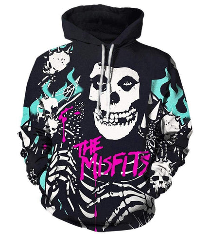 Image of Misfits Hoodies - Pullover Black Hoodie